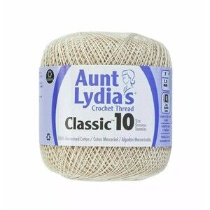 Aunt Lydia's ~ Crochet Thread ~ Classic Size 10 ~ 350 Yards -  Natural
